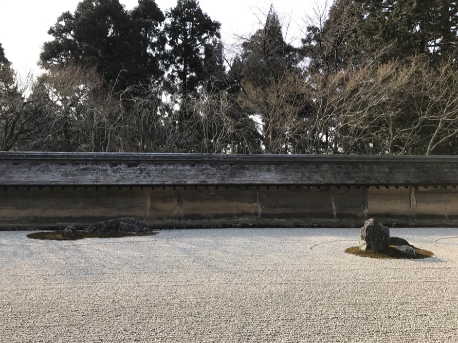 Ryoan-ji Rock Garden in winter